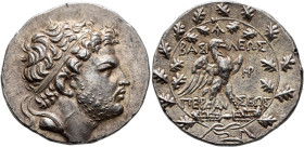 KINGS OF MACEDON. Perseus, 179-168 BC. Tetradrachm (Silver, 29 mm, 17.24 g, 1 h), Attic standard, Pella or Amphipolis, circa 173-172/1. Diademed head ...
