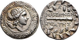 MACEDON (ROMAN PROTECTORATE), Republican period. First Meris. Circa 167-149 BC. Tetradrachm (Silver, 32 mm, 16.83 g, 8 h), Amphipolis. Diademed and dr...