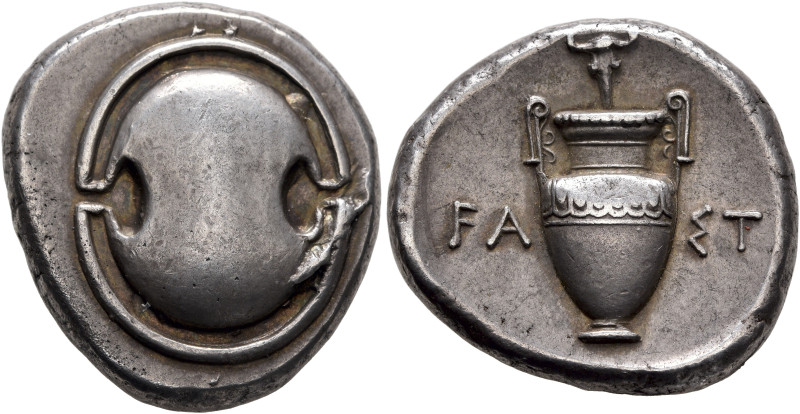BOEOTIA. Thebes. Circa 390-382 BC. Stater (Silver, 22 mm, 12.26 g, 9 h), Wast......