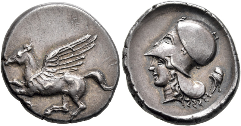 CORINTHIA. Corinth. Circa 400-375 BC. Stater (Silver, 23 mm, 8.69 g, 7 h). Ϙ Peg...