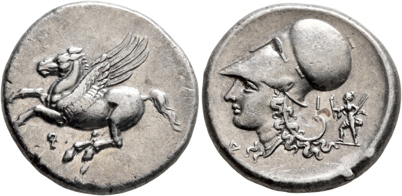 CORINTHIA. Corinth. Circa 375-300 BC. Stater (Silver, 22 mm, 8.55 g, 11 h). Pega...