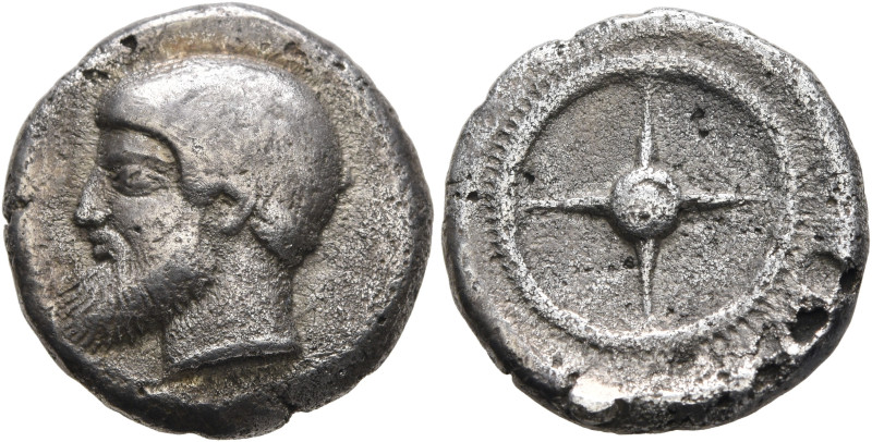 BITHYNIA. Kalchedon. Circa 480-450 BC. Drachm (Silver, 16 mm, 4.51 g, 1 h). Bare...