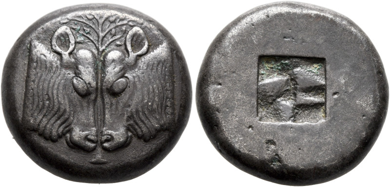 LESBOS. Unattributed Koinon mint. Circa 510-480 BC. Stater (Billon, 20 mm, 11.07...