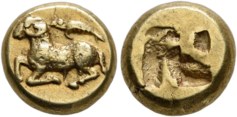 IONIA. Phokaia. Circa 625/0-522 BC. Hekte (Electrum, 9 mm, 2.56 g, 1 h). Ram rec...