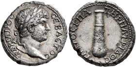 CAPPADOCIA. Caesaraea-Eusebia. Hadrian, 117-138. Didrachm (Silver, 21 mm, 7.24 g, 12 h), circa 128-138. ΑΔΡΙΑΝΟC CЄΒΑCΤΟC Laureate head of Hadrian to ...