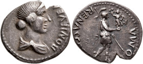 Civil Wars, 68-69. Forces of Galba in Spain. Anonymous, 3 April-2nd half of June 68. Denarius (Silver, 18 mm, 3.39 g, 6 h), uncertain mint in Spain. G...