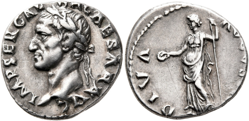 Galba, 68-69. Denarius (Silver, 18 mm, 3.56 g, 7 h), Rome, 8 June 68-15 January ...