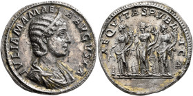 Julia Mamaea, Augusta, 222-235. Medallion (Gilt Silver, 31 mm, 21.94 g, 1 h), Rome, 228. IVLIA MAMAEA•AVGVSTA Diademed and draped bust of Julia Mamaea...