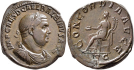 Balbinus, 238. Sestertius (Orichalcum, 32 mm, 25.11 g, 12 h), Rome, circa April-June 238. IMP CAES D CAEL BALBINVS AVG Laureate, draped and cuirassed ...