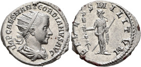 Gordian III, 238-244. Antoninianus (Silver, 21 mm, 4.31 g, 12 h), Antiochia, 239-240. IMP CAES M ANT GORDIANVS AVG Radiate, draped and cuirassed bust ...