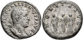 Gallienus, 253-268. Medallion (Billon, 30 mm, 17.39 g, 1 h), Rome, 254-256. IMP C P LIC GALLIENVS P F AVG Laureate and cuirassed bust of Gallienus to ...