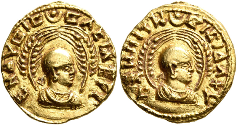 Endybis, circa 300-310. Chrysos (Gold, 16 mm, 2.82 g, 12 h). ENΔΥBIC - ΒΑCIΛEYC ...