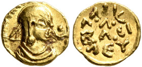 Aphilas, circa 310-325. 1/8 Chrysos (Gold, 8 mm, 0.32 g, 12 h). Draped bust of Aphilas to right, wearing tight-fitting head cloth and circular earring...