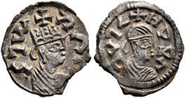 Kaleb, circa 510-530s. Argyros (Billon, 13 mm, 0.66 g, 12 h). ከለበ-ነገሠ ('klbngs' = 'Kaleb, king' in Ge'ez) Draped bust of Kaleb to right, wearing tiara...