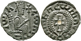 Alla Amidas/Armeha, before 540-550s. Dilepton (Gilt Bronze, 20 mm, 1.96 g, 12 h). ነገሠ-አ-ረመሐ ('ngsʼrmh' = 'King Armeha' in Ge'ez) Alla Amidas/Armeha se...