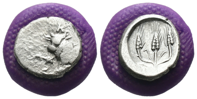 Thrace. Kalchedon. (387-340 BC) AR Hemidrachm. Obv: Forepart of bull left with p...