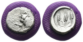 Thrace. Kalchedon. (387-340 BC) AR Hemidrachm. Obv: Forepart of bull left with pentagram. Rev: three corn-ears. Weight 1.67 gr - Diameter 13 mm