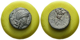 Mysia. Pergamon. (200-133 BC). Bronze Æ. Obv: helmeted head of Athena right. Rev: Owl seated on palm branch. Weight 2.91 gr - Diameter 16 mm