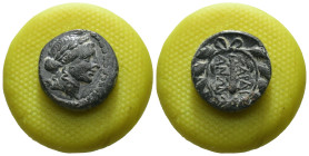 Mysia. Kyzikos. (3.-2. Century BC). Bronze Æ. Obv: head of Kore right. Rev: club within wreath. Weight 3.70 gr - Diameter 15 mm