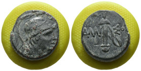 Pontos. Amisos. (85-65 BC) Æ Bronze. Obv: head of Ares with corinthian helmet left. Rev: sword in scabbarb. Weight 8.33 gr - Diameter 20 mm