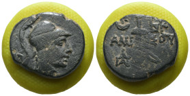 Pontos. Amisos. (85-65 BC) Æ Bronze. Obv: head of Ares with corinthian helmet left. Rev: sword in scabbarb. Weight 8.17 gr - Diameter 22 mm