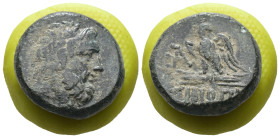 Pontos. Amisos. Mithradates VI. (85-65 BC). Bronze Æ. Pergamon. Obv: laureate head of Zeus right. Rev: eagle standing left on thunderbolt. Weight 8.19...