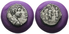 Caracalla. (197 AD) AR Denar. Rome. Obv: M AVR ANTON CAES PONTIF. draped bust of Caracalla right. Rev: PRINCIP IVVENTVTIS. Emperor standing left next ...