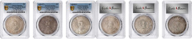 (t) CHINA. Trio of Memento Dollars (3 Pieces), ND (1927). All PCGS Certified.
1) Dollar, ND (1927). PCGS Genuine--Harshly Cleaned, AU Details. L&M-49...