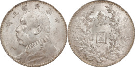 (t) CHINA. Dollar, Year 3 (1914). PCGS MS-63.
L&M-63; K-645; KM-Y-329; WS-0174-8. Variety with triangle "yuan". 

Estimate: $1100
