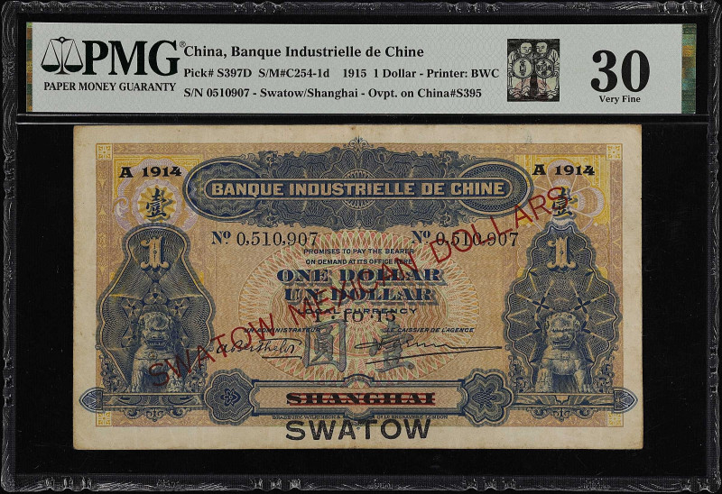 (t) CHINA--FOREIGN BANKS. Banque Industrielle de Chine. 1 Swatow Mexican Dollar,...