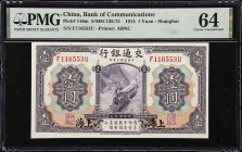 CHINA--REPUBLIC. Lot of (4). Bank of Communications. 1, 10, 50 & 100 Yuan, 1914. P-116m, 118q, 119c & 120c. S/M#C126-73, S/M#C126-115b, S/M#C126-123 &...