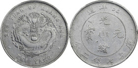 (t) CHINA. Chihli (Pei Yang). 7 Mace 2 Candareens (Dollar), Year 26 (1900). Tientsin (East Arsenal) Mint. Kuang-hsu (Guangxu). PCGS Genuine--Harshly C...