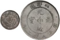 (t) CHINA. Chihli (Pei Yang). 7 Mace 2 Candareens (Dollar), Year 26 (1900). Tientsin (East Arsenal) Mint. Kuang-hsu (Guangxu). PCGS Genuine--Damage, E...