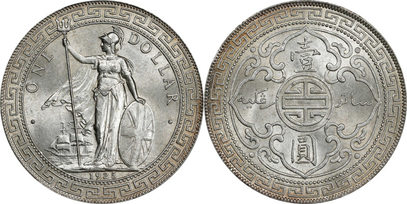 GREAT BRITAIN. Trade Dollar, 1925. London Mint. George V. PCGS MS-64.
KM-T5; Ma...