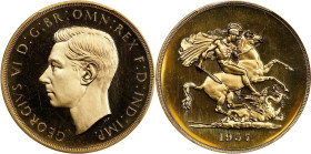 GREAT BRITAIN. 5 Pounds, 1937. London Mint. George VI. PCGS PROOF-66 Deep Cameo.
S-4074; Fr-409; KM-861. Approximate Mintage: 5,500. A mesmerizing ex...