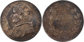 ITALY. Scudo, 1853-R Year VIII. Rome Mint. Pius IX. PCGS Genuine--Scratch, AU Details.
Dav-194; KM-1336.2.

Estimate: $100.00- $200.00