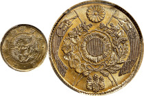 JAPAN. 2 Yen, Year 3 (1870). Osaka Mint. Mutsuhito (Meiji). PCGS Genuine--Cleaned, Unc Details.
Fr-48; KM-Y-10; JNDA-01-4; JC-09-4-1. AGW: 0.0964 oz....