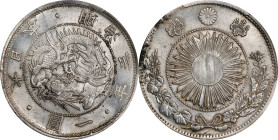 JAPAN. Yen, Year 3 (1870). Osaka Mint. Mutsuhito (Meiji). PCGS MS-62.
KM-Y-5.1; JNDA-01-9; JC-09-9-1. Common (type 1) "yen", with border.

Estimate...