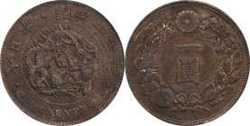 JAPAN. Yen, Year 13 (1880). Osaka Mint. Mutsuhito (Meiji). PCGS EF-45.
KM-Y-A25.2; JNDA-01-10; JC-09-10-1.

Estimate: $200.00- $300.00