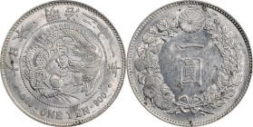 JAPAN. Yen, Year 21 (1888). Osaka Mint. Mutsuhito (Meiji). PCGS MS-60.
KM-Y-A25.3; JNDA-01-10A; JC-09-10-2.

Estimate: $200.00- $400.00