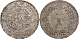 JAPAN. Yen, Year 22 (1889). Osaka Mint. Mutsuhito (Meiji). NGC MS-61.
KM-Y-A25.3; JNDA-01-10A; JC-09-10-2.

Estimate: $200.00- $300.00