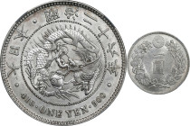 JAPAN. Yen, Year 26 (1893). Osaka Mint. Mutsuhito (Meiji). NGC MS-61.
KM-Y-A25.3; JNDA 01-10A; JC-09-10-2. 

Estimate: $200.00- $400.00