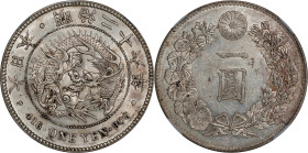 JAPAN. Yen, Year 26 (1893). Osaka Mint. Mutsuhito (Meiji). NGC AU-58.
KM-Y-A25.3; JNDA-01-10A; JC-09-10-2.

Estimate: $100.00- $200.00