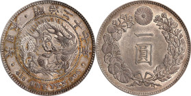 JAPAN. Yen, Year 27 (1894). Osaka Mint. Mutsuhito (Meiji). PCGS MS-62.
KM-Y-A25.3; JNDA-01-10A; JC-09-10-2. 

Estimate: $350