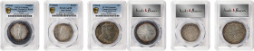 MIXED LOTS. Trio of British Imperial Issues (3 Pieces), 1900-18. Bombay Mint. All PCGS Certified.
1) GREAT BRITAIN. Trade Dollar, 1900-B. Victoria. P...