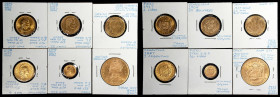 MIXED LOTS. Group of South American Gold Denominations (6 Pieces), 1887-1966. Average Grade: ABOUT UNCIRCULATED.
AGW: 1.5435 oz. A group of mixed Sou...