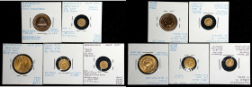 MIXED LOTS. Quintet of Central American Gold Denominations (5 Pieces), 1850-1875. Average Grade: ABOUT UNCIRCULATED.
AGW: 0.4864 oz. A group of Centr...