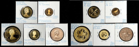 MIXED LOTS. Quintet of Gold Issues (5 Pieces), 1973-76. Average Grade: UNCIRCULATED.
AGW: 1.0063 oz. A group of gold issues featuring the portrait of...