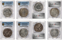 MIXED LOTS. Quartet of Countermarked Crowns (4 Pieces), 1897-1910. All PCGS Certified.
1) French Indo-China. Piastre, 1900-A. Paris Mint. PCGS Genuin...