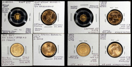 MIXED LOTS. Quartet of Mixed Gold Denominations (4 Pieces), 1898-2000. Average Grade: UNCIRCULATED.
AGW: 0.6957 oz. A group of gold issues from a var...